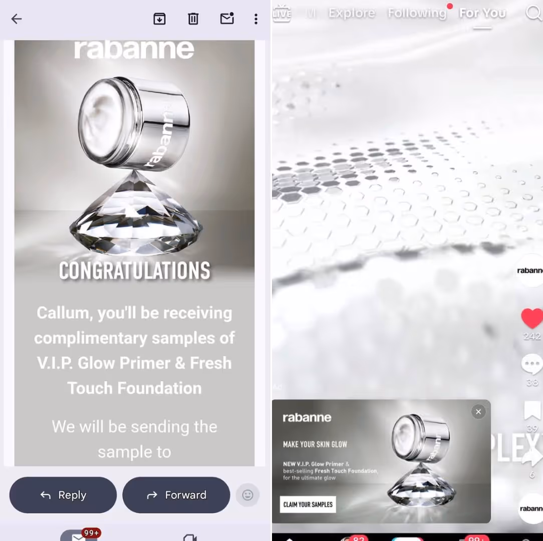 Free Rabanne Sample: Claim Primer & Foundation Now!